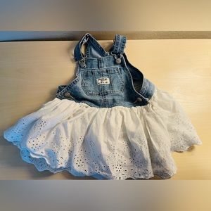 Oshkosh baby lace overall dress